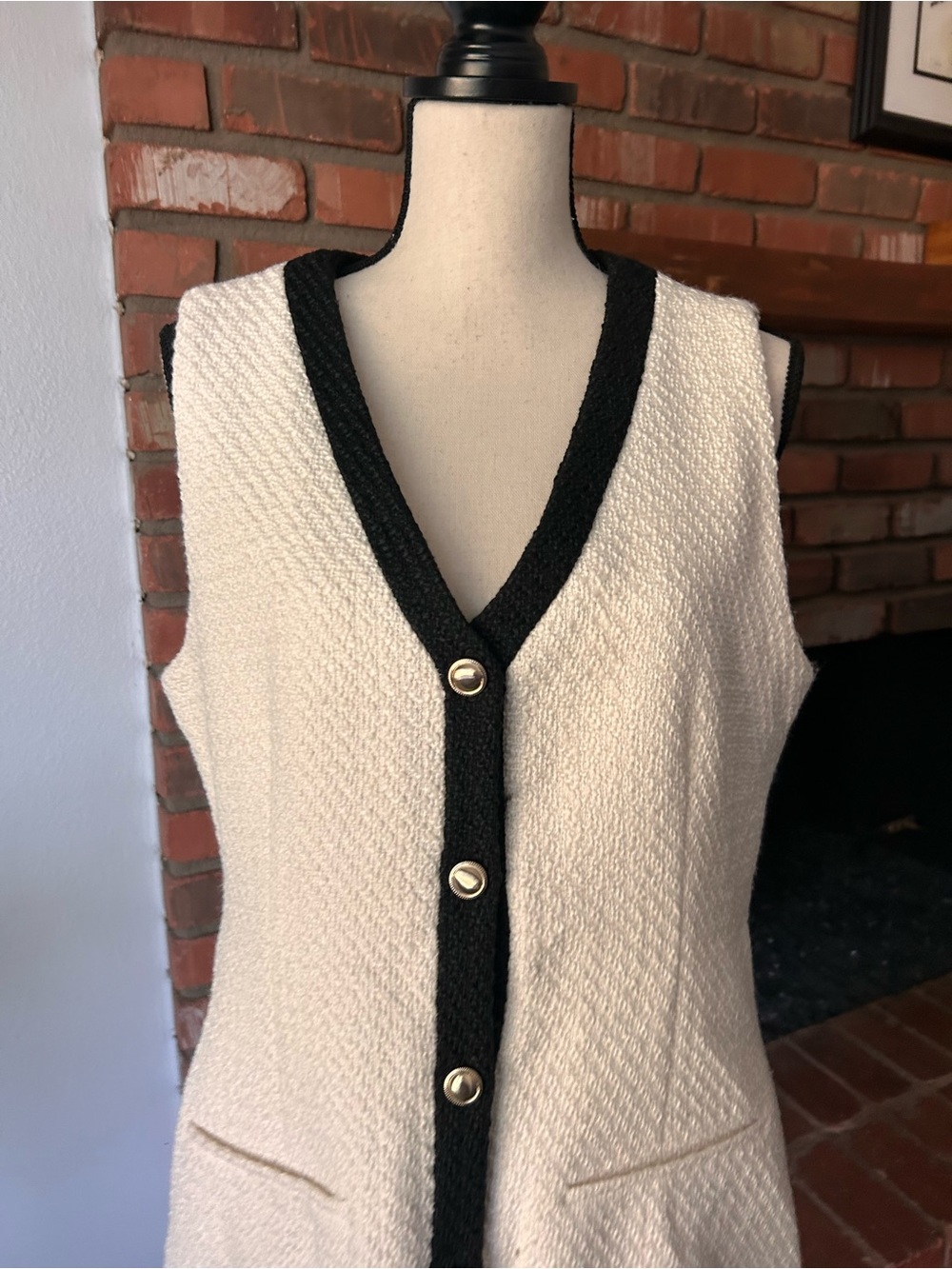 NWT Abercrombie & Fitch Mara Tweed Mini Dress in White Sz L PETITE - Picture 3 of 7